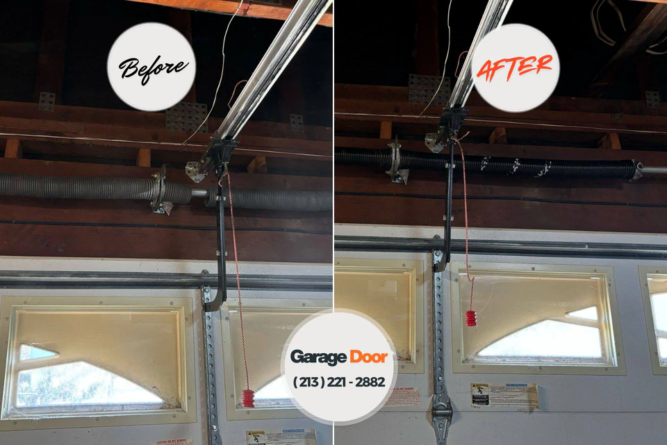 Before and after: garage door repair Sumter, SC